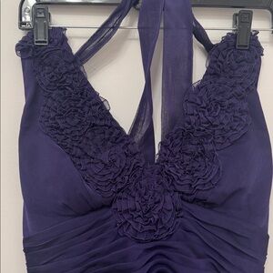 Adriana Papell Boutique Deep Purple V Dress